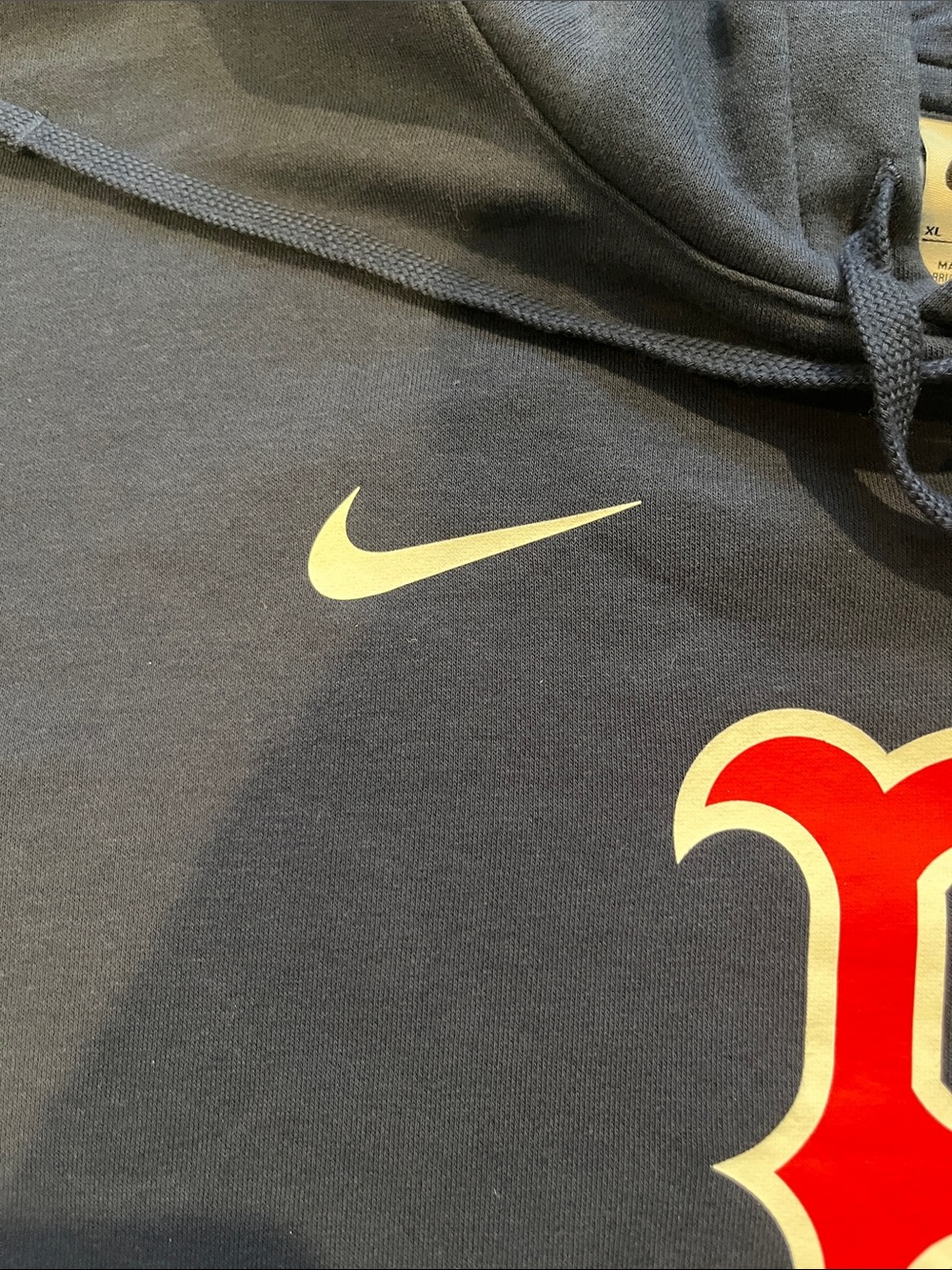 Nike Men’s Navy Hoodie with Red Boston 'B' Logo size XL - Picture 3 of 7
